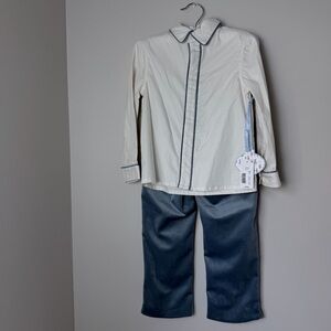 NWT Classic White and Blue Kids Pajamas